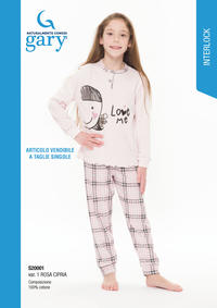 GIRL'S S/L PAJAMAS S30001 Tellini S.r.l. Wholesale Clothing